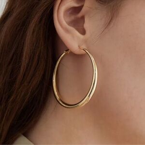 NEW 18K Gold Plated Classic Hoop Earrings